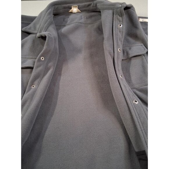 Duluth Trading Co. XL/Tall Mens Gray Fleece Snap-Front Shirt Jacket - Picture 4 of 9
